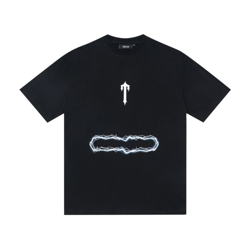 Trapstar Black Lightning Graphic T Shirt